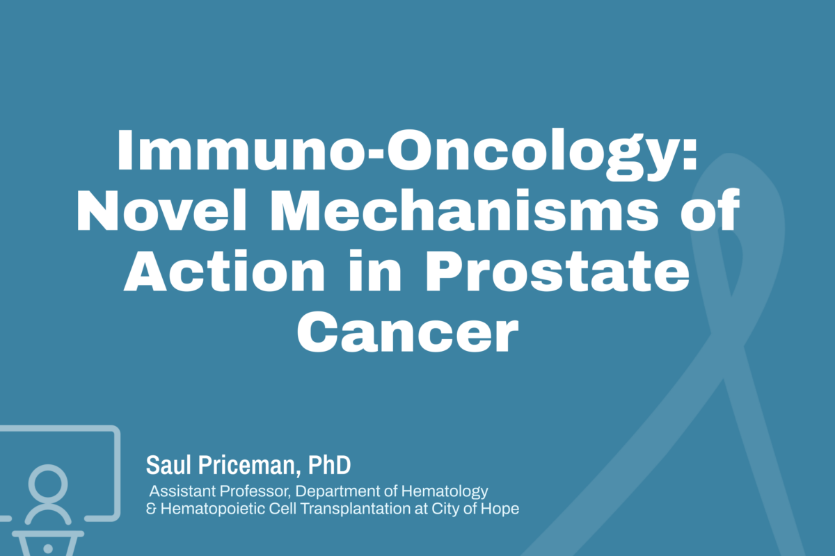 Immuno-Oncology: Novel Mechanisms of Action in Prostate Cancer